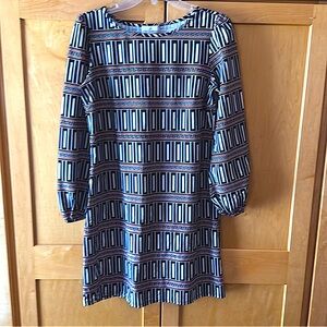 Jude Connally Black and White Geometric Dress